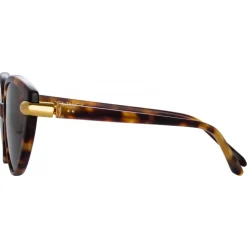 Linda Farrow - Palm Cat Eye Sunglasses in Tortoiseshell - LFL1211C2SUN - Linda Farrow Eyewear - Avvenice