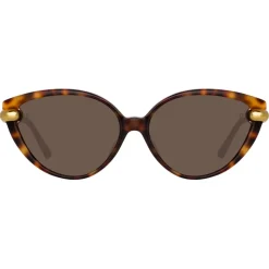 Linda Farrow - Palm Cat Eye Sunglasses in Tortoiseshell - LFL1211C2SUN - Linda Farrow Eyewear - Avvenice