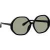 Linda Farrow - Paloma Hexagon Sunglasses in Black - LFL1415C1SUN - Linda Farrow Eyewear - Avvenice