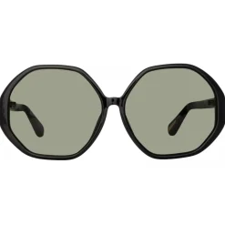 Linda Farrow - Paloma Hexagon Sunglasses in Black - LFL1415C1SUN - Linda Farrow Eyewear - Avvenice