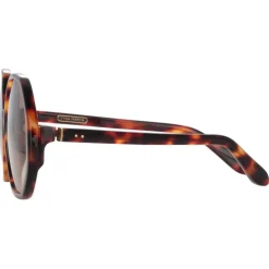 Linda Farrow - Paloma Hexagon Sunglasses in Tortoiseshell - LFL1415C2SUN - Linda Farrow Eyewear - Avvenice