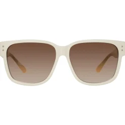 Linda Farrow - Perry D-Frame Sunglasses in White - LFL1429C3SUN - Linda Farrow Eyewear - Avvenice