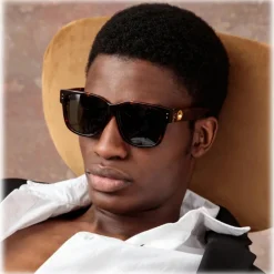 Linda Farrow - Perry D-Frame Sunglasses in Tortoiseshell - LFL1429C2SUN - Linda Farrow Eyewear - Avvenice