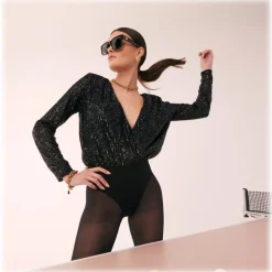 Linda Farrow - Perry D-Frame Sunglasses in Black - LFL1429C1SUN - Linda Farrow Eyewear - Avvenice