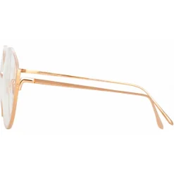 Linda Farrow - Rae Cat Eye Optical Glasses in Rose Gold - LFL1144C7OPT - Linda Farrow Eyewear - Avvenice