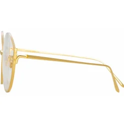 Linda Farrow - Rae Cat Eye Optical Glasses in Yellow Gold - LFL1144C5OPT - Linda Farrow Eyewear - Avvenice