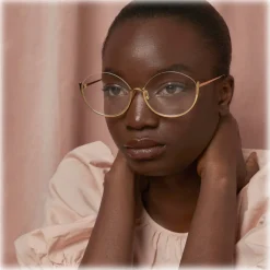 Linda Farrow - Rae Cat Eye Optical Glasses in Yellow Gold - LFL1144C5OPT - Linda Farrow Eyewear - Avvenice