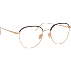 Linda Farrow - Raif Square Optical Glasses in Rose Gold Brown - LFL819C10OPT - Linda Farrow Eyewear - Avvenice