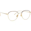 Linda Farrow - Raif Square Optical Glasses in Light Gold Tortoiseshell - LFL819C26OPT - Linda Farrow Eyewear - Avvenice