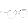 Linda Farrow - Raif Square Optical Glasses in White Gold - LFL819C25OPT - Linda Farrow Eyewear - Avvenice