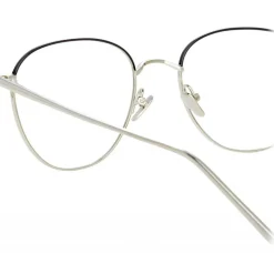 Linda Farrow - Raif Square Optical Glasses in White Gold - LFL819C25OPT - Linda Farrow Eyewear - Avvenice