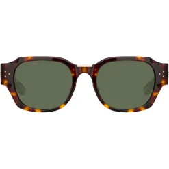 Linda Farrow - Ramon Rectangular Sunglasses in Tortoiseshell - LFL1270C2SUN - Linda Farrow Eyewear - Avvenice