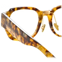 Linda Farrow - Ramon Rectangular Optical Glasses in Tobacco Tortoiseshell - LFL1270C7OPT - Linda Farrow Eyewear - Avvenice