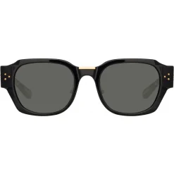 Linda Farrow - Ramon Rectangular Sunglasses in Black - LFL1270C1SUN - Linda Farrow Eyewear - Avvenice