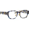 Linda Farrow - Ramon Rectangular Optical Glasses in Blue Tortoiseshell - LFL1270C6OPT - Linda Farrow Eyewear - Avvenice