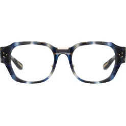 Linda Farrow - Ramon Rectangular Optical Glasses in Blue Tortoiseshell - LFL1270C6OPT - Linda Farrow Eyewear - Avvenice