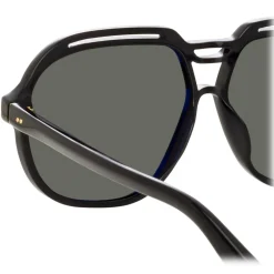 Linda Farrow - Raphael Aviator Sunglasses in Black - LFL1294C1SUN - Linda Farrow Eyewear - Avvenice