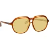 Linda Farrow - Raphael Aviator Sunglasses in Horn - LFL1294C3SUN - Linda Farrow Eyewear - Avvenice