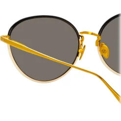 Linda Farrow - Regina Cat Eye Sunglasses in Black - LFL1408C3SUN - Linda Farrow Eyewear - Avvenice