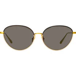Linda Farrow - Regina Cat Eye Sunglasses in Black - LFL1408C3SUN - Linda Farrow Eyewear - Avvenice