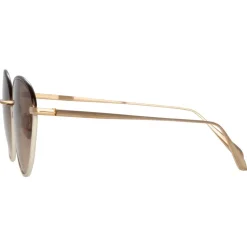 Linda Farrow - Regina Cat Eye Sunglasses in Mocha - LFL1408C4SUN - Linda Farrow Eyewear - Avvenice
