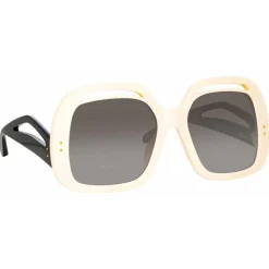 Linda Farrow - Renata Oversized Sunglasses in Cream - LFL1126C3SUN - Linda Farrow Eyewear - Avvenice