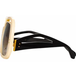 Linda Farrow - Renata Oversized Sunglasses in Cream - LFL1126C3SUN - Linda Farrow Eyewear - Avvenice