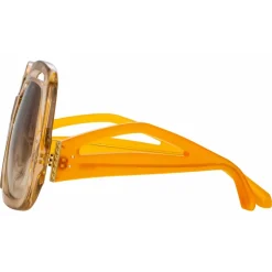 Linda Farrow - Renata Oversized Sunglasses in Ash - LFL1126C4SUN - Linda Farrow Eyewear - Avvenice