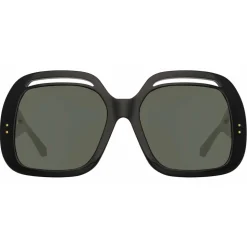 Linda Farrow - Renata Oversized Sunglasses in Black - LFL1126C1SUN - Linda Farrow Eyewear - Avvenice