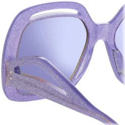 Linda Farrow - Renata Oversized Sunglasses in Purple - LFL1126C6SUN - Linda Farrow Eyewear - Avvenice