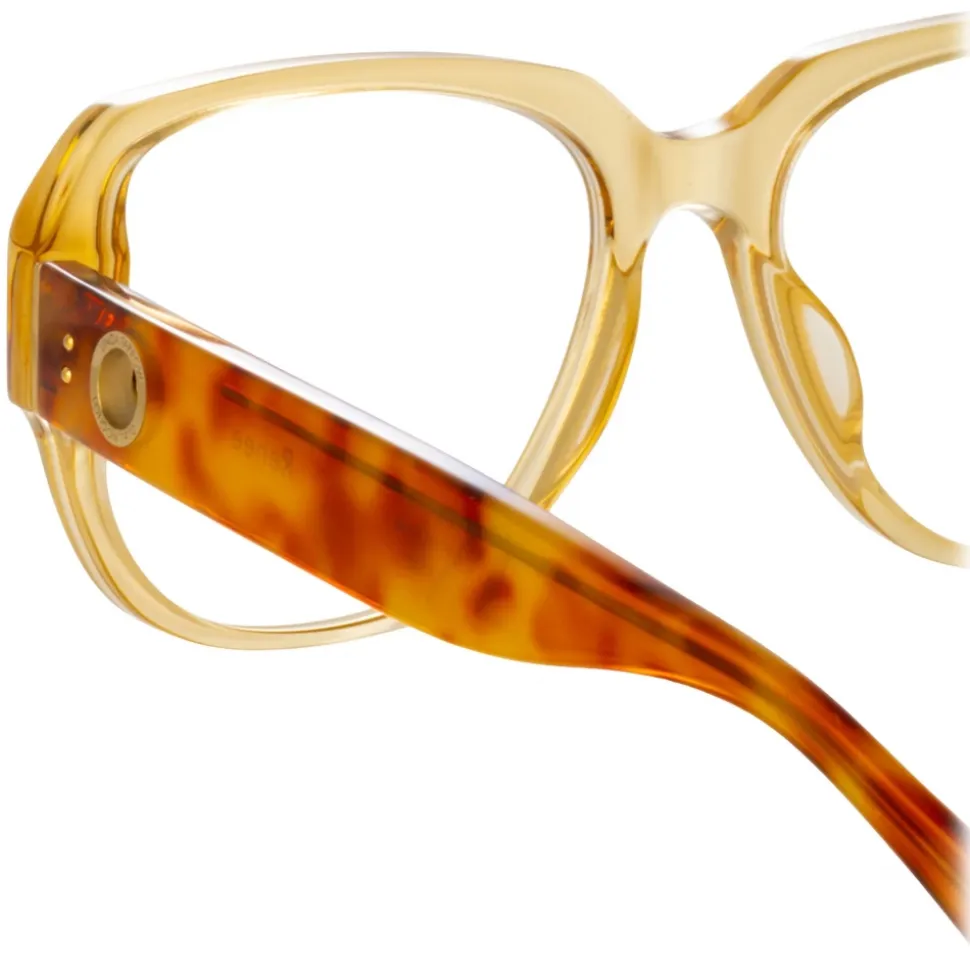 Linda Farrow - Renee Oversized Optical Frame in Saffron - LFL1293C2OPT - Linda Farrow Eyewear - Avvenice