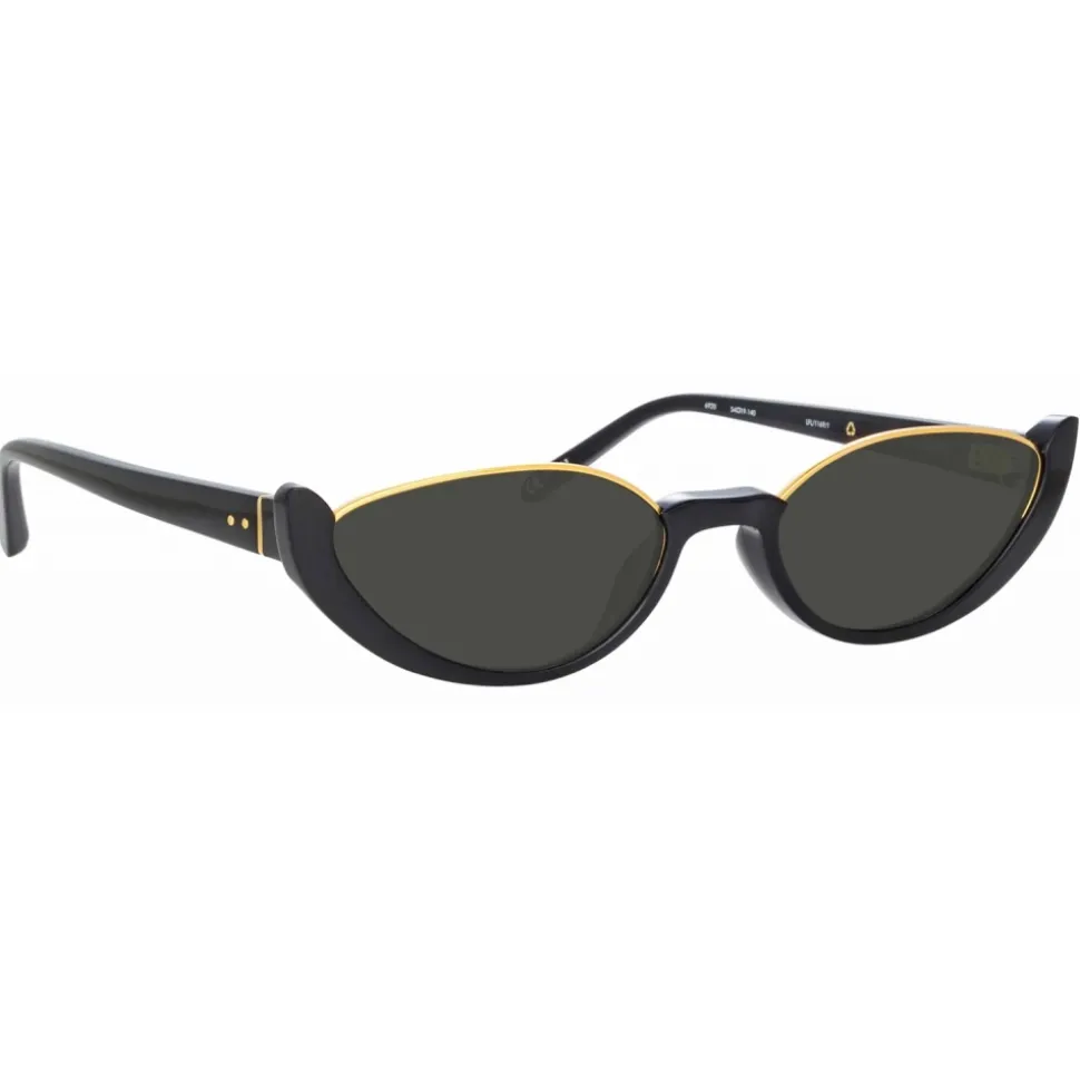 Linda Farrow - Robyn Cat Eye Sunglasses in Black - LFL1169C1SUN - Linda Farrow Eyewear - Avvenice