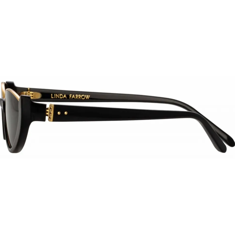 Linda Farrow - Robyn Cat Eye Sunglasses in Black - LFL1169C1SUN - Linda Farrow Eyewear - Avvenice