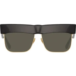 Linda Farrow - Rosalie Oversized Sunglasses in Black - LFL1284C1SUN - Linda Farrow Eyewear - Avvenice