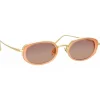 Linda Farrow - Rosie Oval Sunglasses in Nectarine - LFL1142C3SUN - Linda Farrow Eyewear - Avvenice