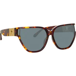 Linda Farrow - Sabine Oversized Sunglasses in Tortoiseshell - LFL1298C2SUN - Linda Farrow Eyewear - Avvenice