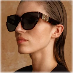 Linda Farrow - Sabine Oversized Sunglasses in Tortoiseshell - LFL1298C2SUN - Linda Farrow Eyewear - Avvenice