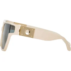 Linda Farrow - Sabine Oversized Sunglasses in Cream - LFL1298C3SUN - Linda Farrow Eyewear - Avvenice