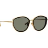 Linda Farrow - Samara Cat Eye Sunglasses in Yellow Gold - LFL1420C3OPT - Linda Farrow Eyewear - Avvenice