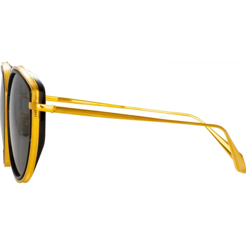 Linda Farrow - Samara Cat Eye Sunglasses in Yellow Gold - LFL1420C3OPT - Linda Farrow Eyewear - Avvenice