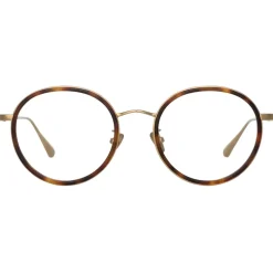 Linda Farrow - Sato Oval Optical Frame in Light Gold - LFL1452C2OPT - Linda Farrow Eyewear - Avvenice