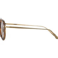 Linda Farrow - Sato Oval Optical Frame in Light Gold - LFL1452C2OPT - Linda Farrow Eyewear - Avvenice