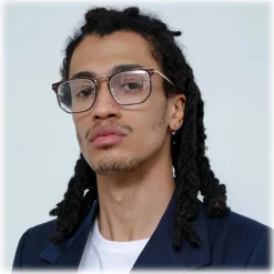 Linda Farrow - Saul D-Frame Optical Glasses in Black Yellow Gold - LFL1113C1OPT - Linda Farrow Eyewear - Avvenice