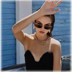 Linda Farrow - Shelby Cat Eye Sunglasses in Black - LFL1157C1SUN - Linda Farrow Eyewear - Avvenice