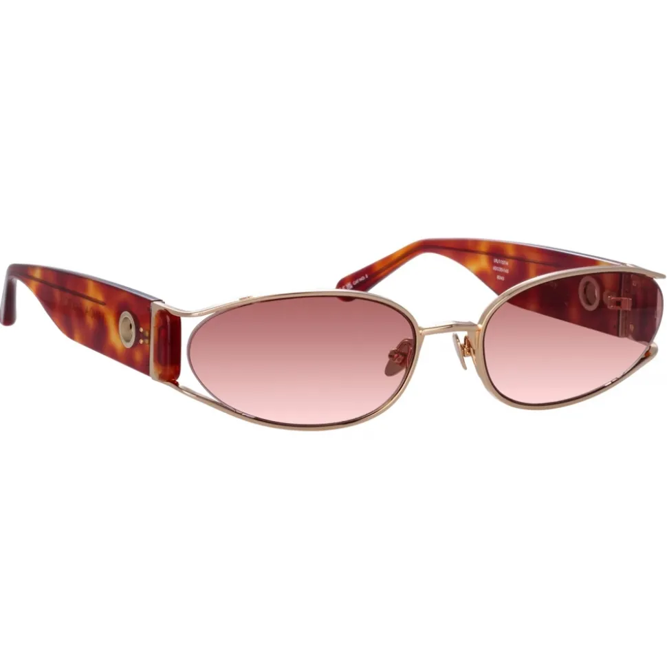 Linda Farrow - Shelby Cat Eye Sunglasses in Light Gold Tortoiseshell - LFL1157C4SUN - Linda Farrow Eyewear - Avvenice