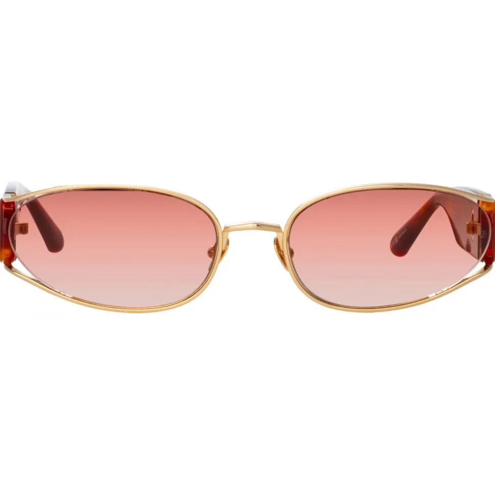 Linda Farrow - Shelby Cat Eye Sunglasses in Light Gold Tortoiseshell - LFL1157C4SUN - Linda Farrow Eyewear - Avvenice