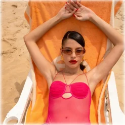 Linda Farrow - Shelby Cat Eye Sunglasses in Light Gold Tortoiseshell - LFL1157C4SUN - Linda Farrow Eyewear - Avvenice