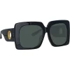 Linda Farrow - Sierra Oversized Sunglasses in Black - LFL1346C1SUN - Linda Farrow Eyewear - Avvenice