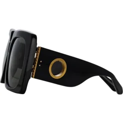 Linda Farrow - Sierra Oversized Sunglasses in Black - LFL1346C1SUN - Linda Farrow Eyewear - Avvenice