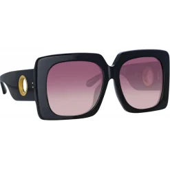 Linda Farrow - Sierra Oversized Sunglasses in Black Wine - LFL1346C2SUN - Linda Farrow Eyewear - Avvenice